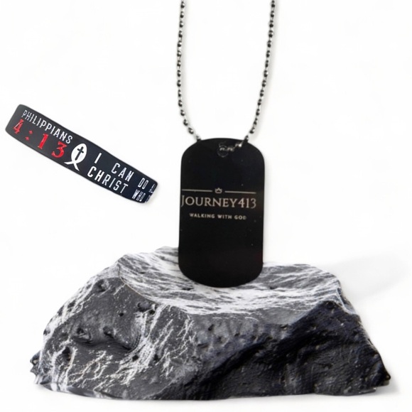 JOURNEY413 Other - Black Dog Tag Necklace